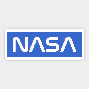 NASA Box Logo - Lighter Blue Sticker